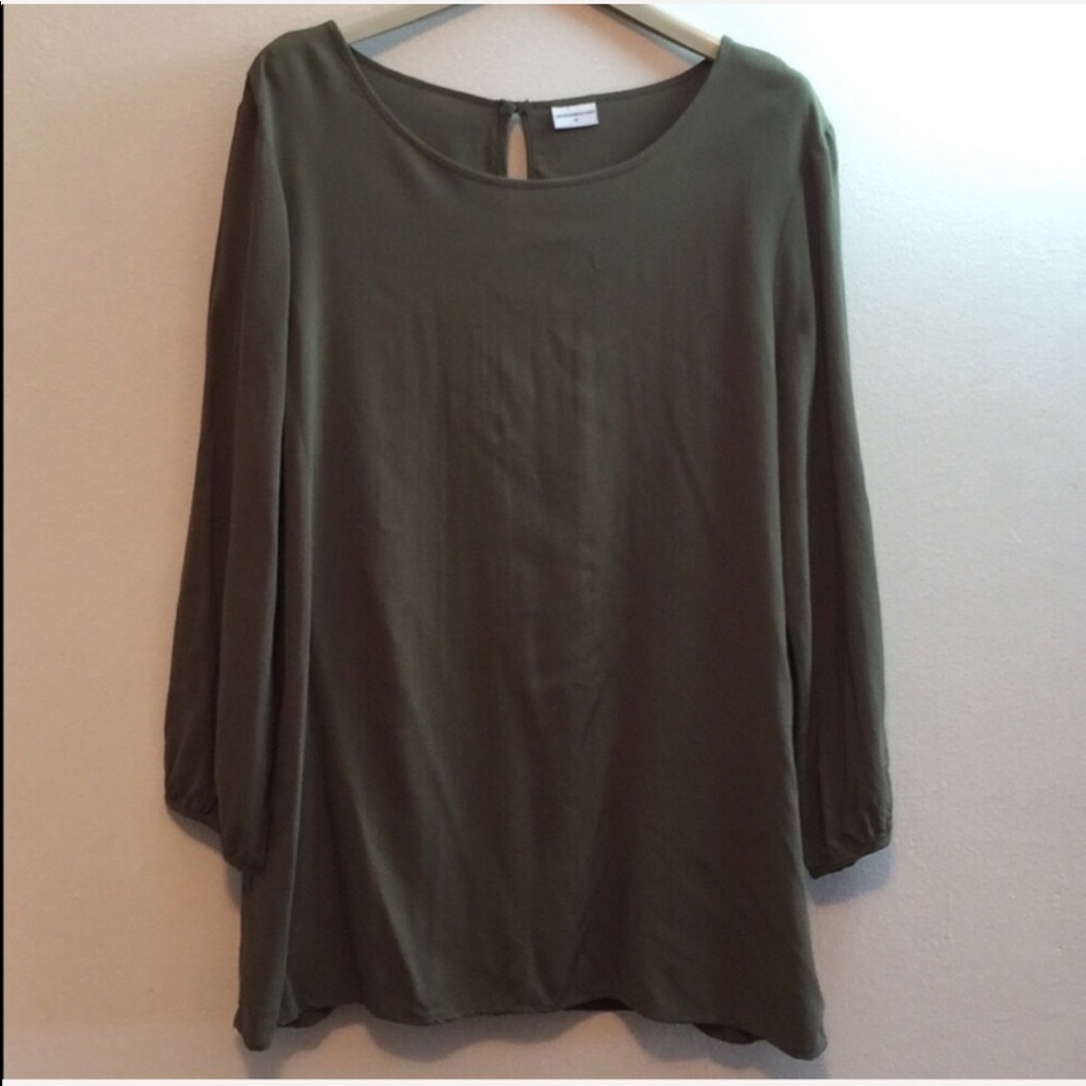 Jacqueline de Yong 3/4 Sleeve Green Top US 6 EU 38